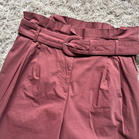 Express Super High Waisted Belted Paperbag Wide Leg Pant 8R - Picture 2 of 6